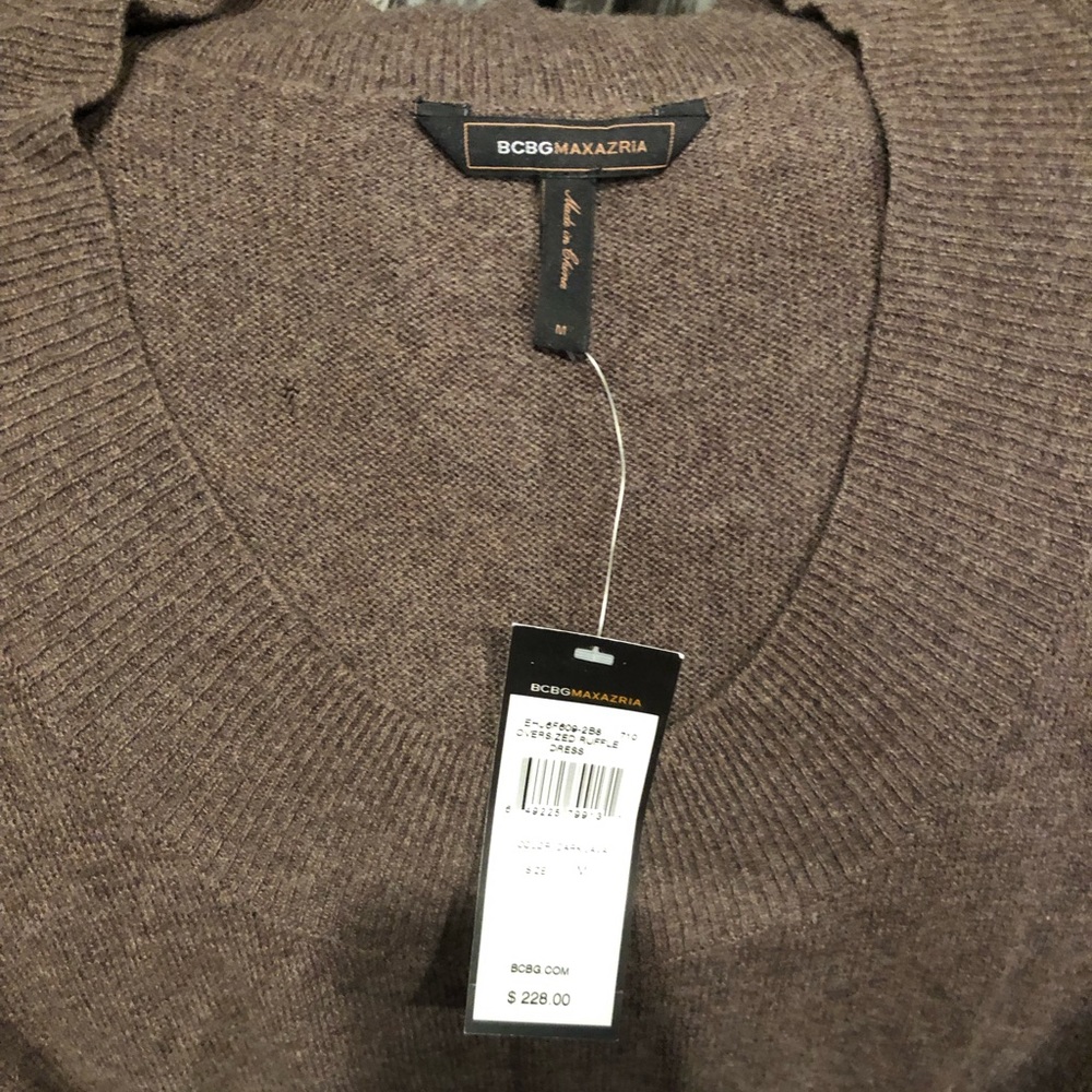 NWT! OVERSIZED RUFFLE WOOL SWEATER
DRESS - Picture 2 of 13